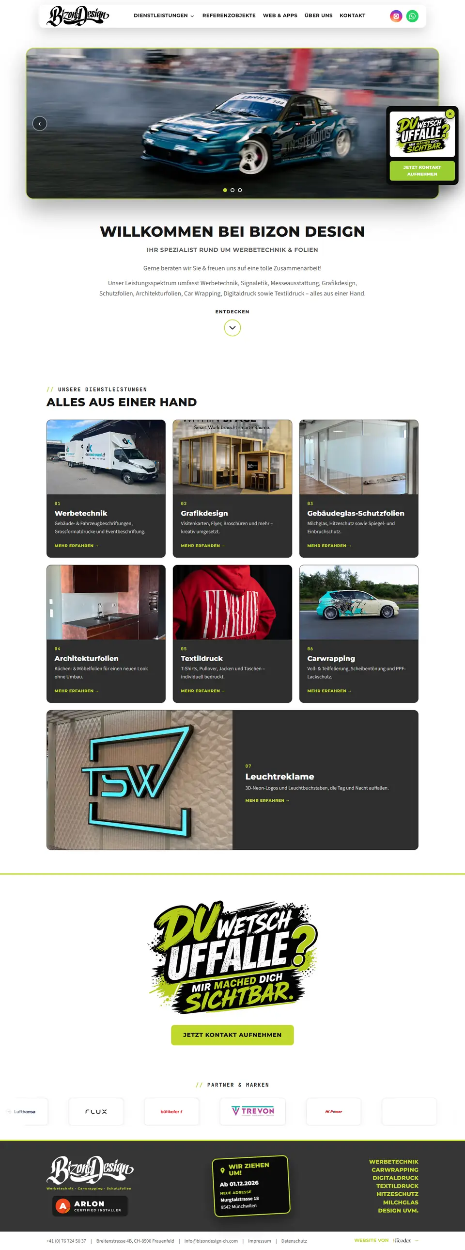 Bizon Design, Website